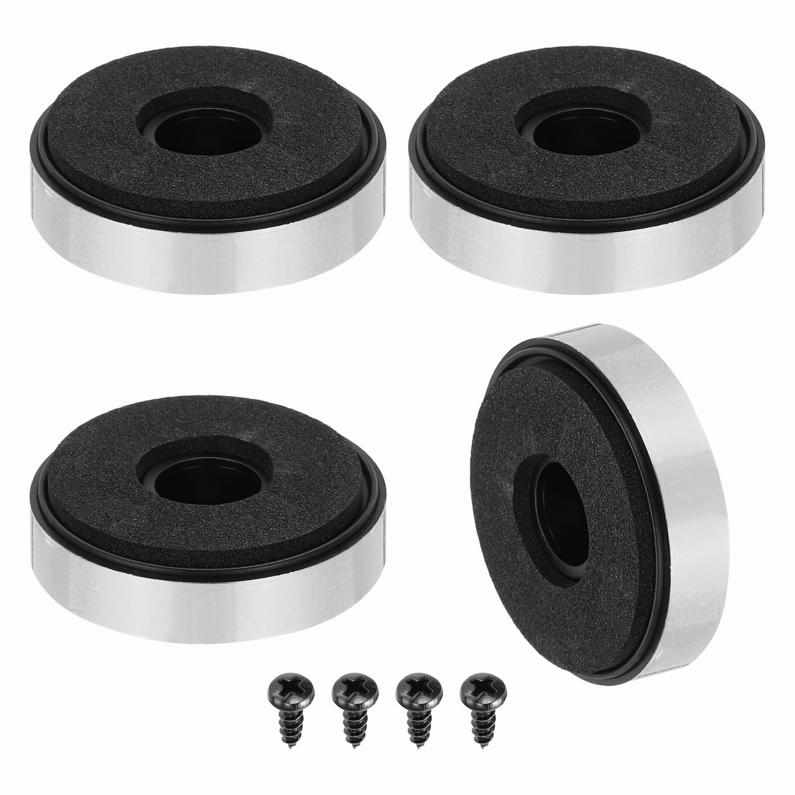 Unique Bargains - 4pcs 40mmx10mm Speaker Isolation Feet, Anti-Vibration Foam Pads for HiFi Home Theater Audio - Silver price history on PriceWatchPro
