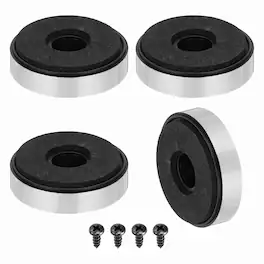 Unique Bargains - 4pcs 40mmx10mm Speaker Isolation Feet, Anti-Vibration Foam Pads for HiFi Home Theater Audio - Silver