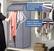 - Garment bag hangs around the rod using flap
- Easy to take out clothes rather than removing the rack