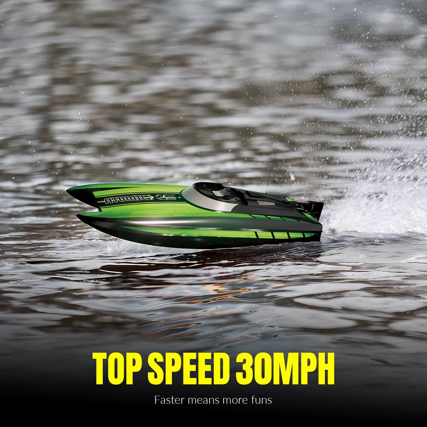 ATOMIC> you

TOP SPEED 30MPH
Faster means more funs