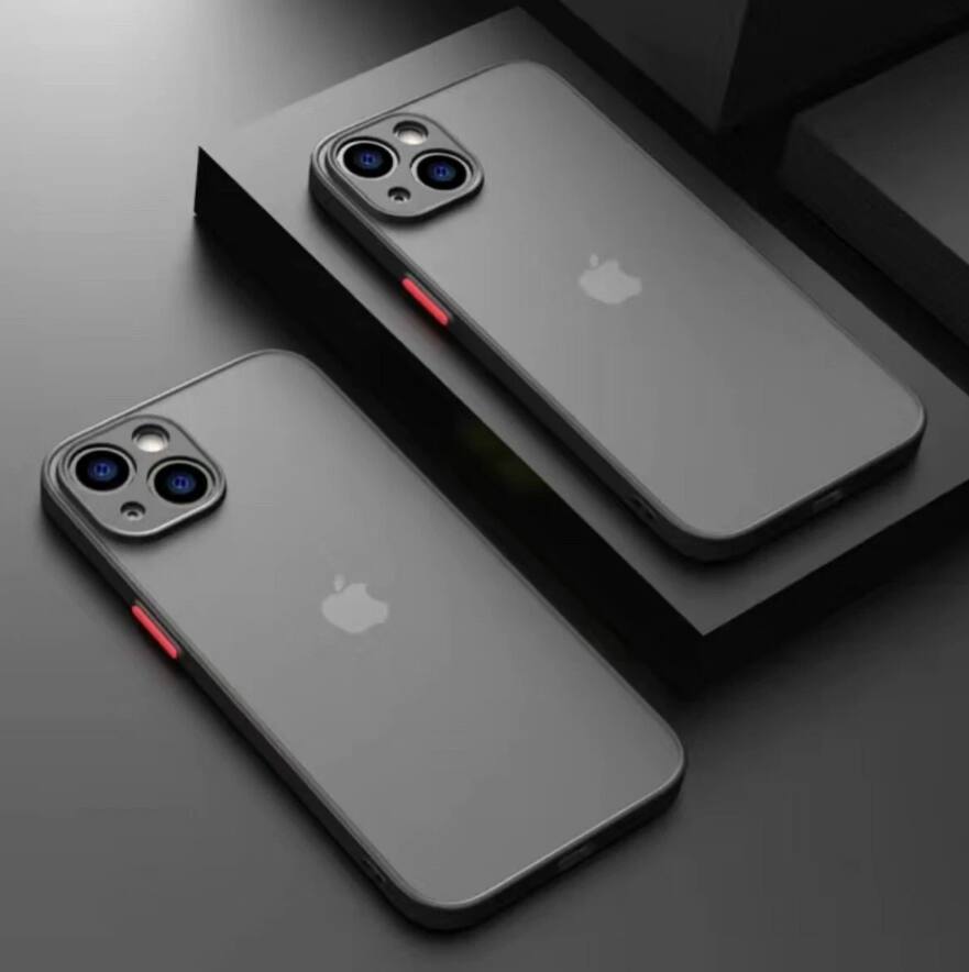 Angle. Gravity Ridge - Phone Case for iPhone 16 Pro Max Case Matte Drop Protection Frosted Translucent Anti-Fingerprint Slim Shockproof - Black.