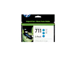 HP - 711 3-pack 29-ml Cyan DesignJet Ink Cartridges, CZ134A