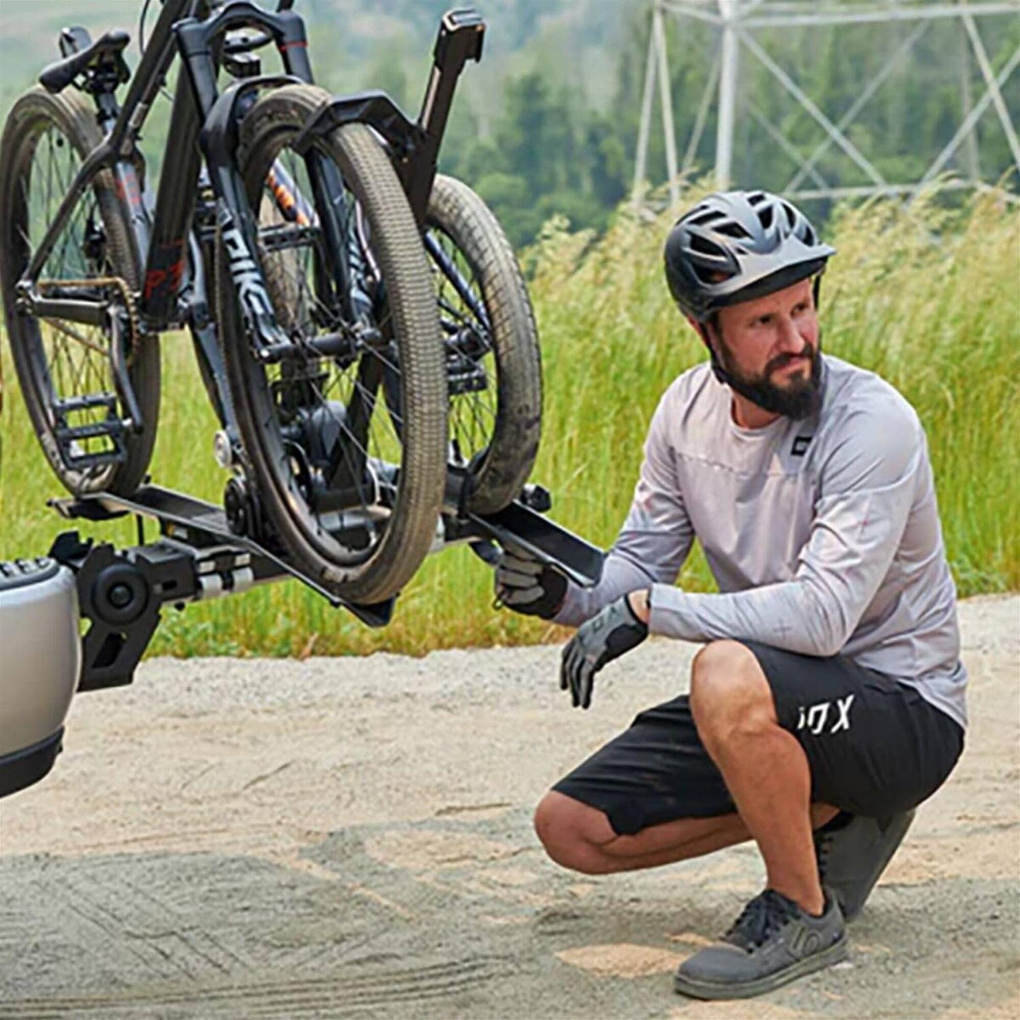 Alt View 5. Saris - MHS UNO, Single Arm Hitch Bike Rack for Cars, Trucks and SUVs - Black.