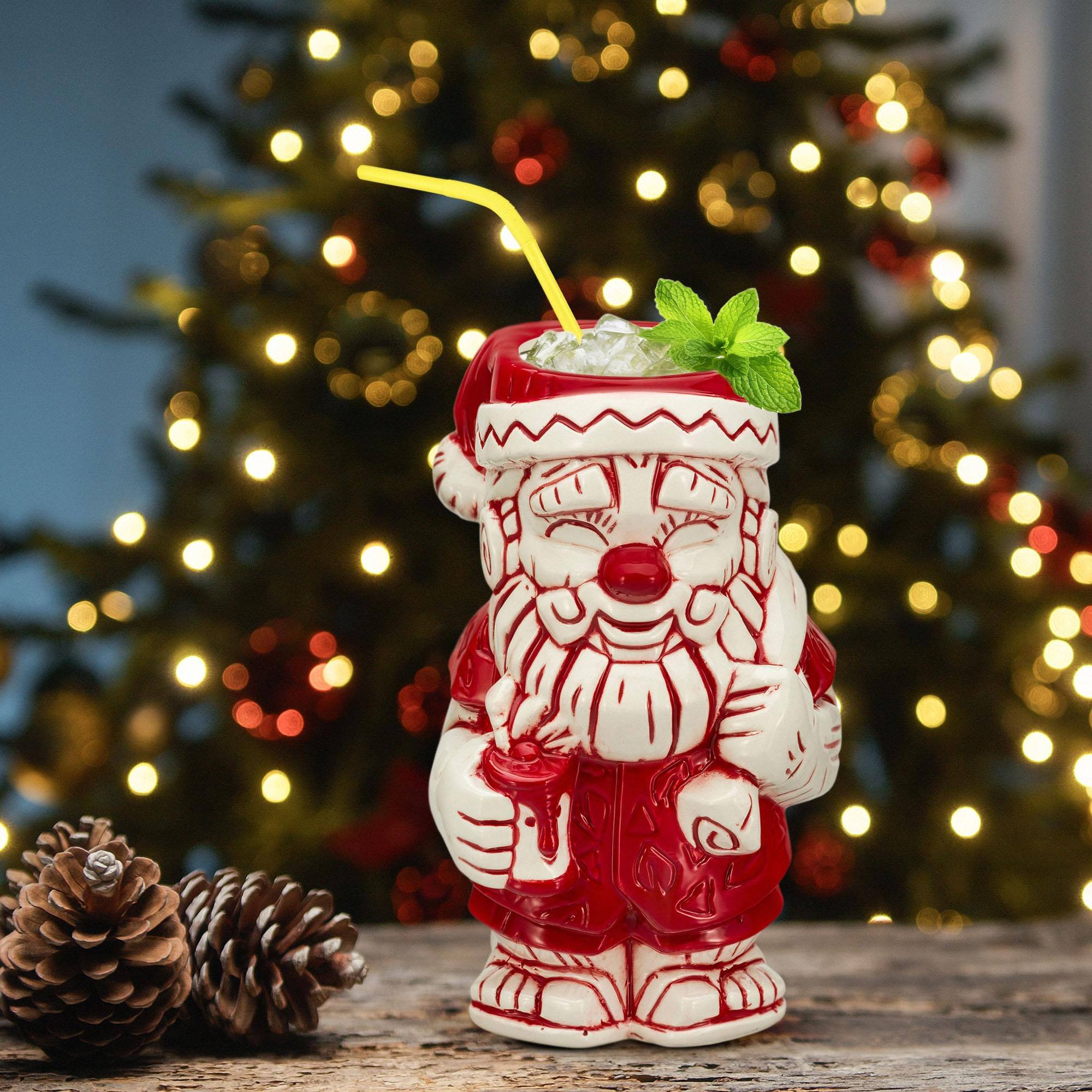 Alt View 2. Beeline Creative - Geeki Tikis Santa Clause 30 Ounce Ceramic Mug - Multi-Colored.