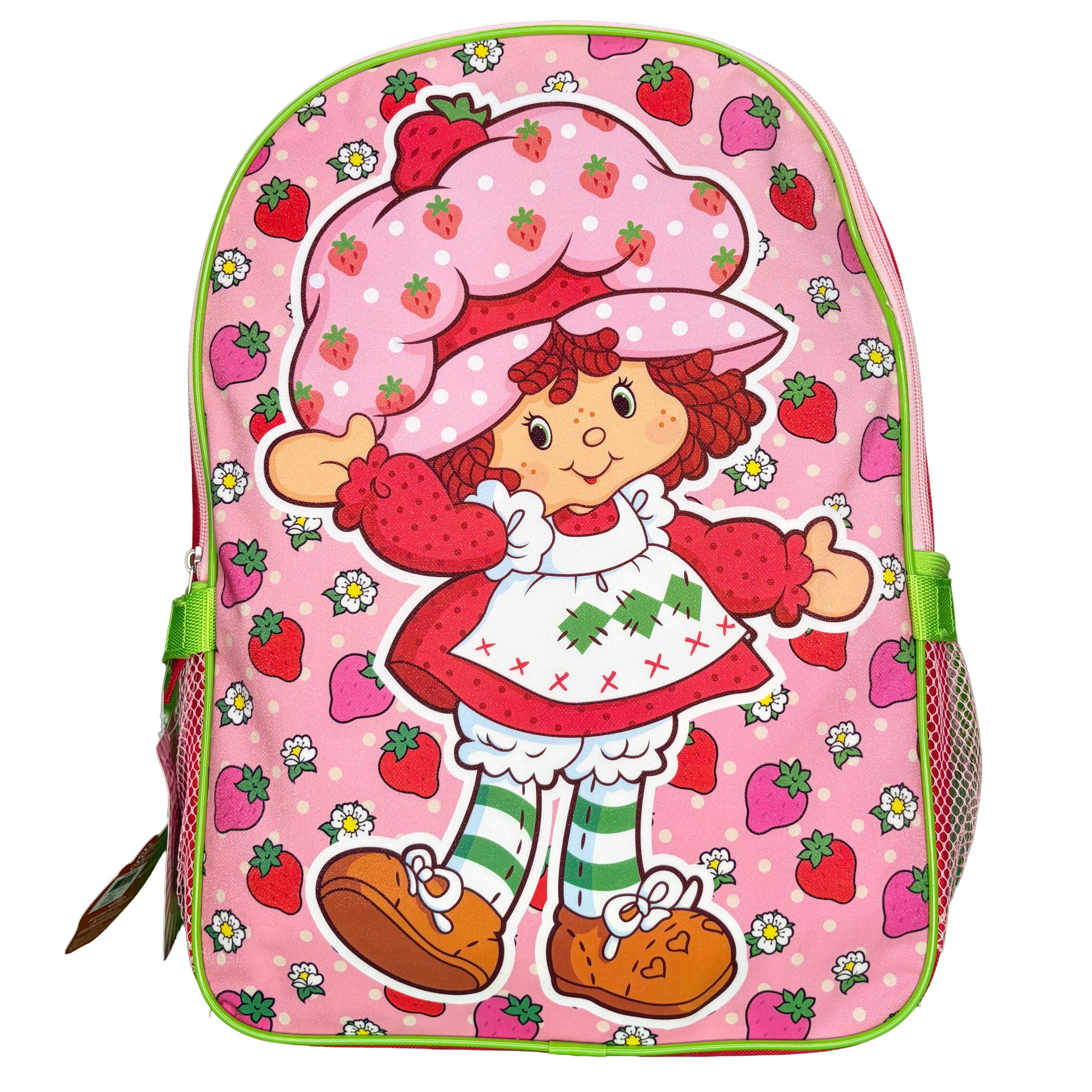 Alt View 3. American Greetings - Pink Strawberry Shortcake 16" Shoulder Backpack for School with Rectangular Lunch Bag, For Girls - Assorted Pre-Pack.