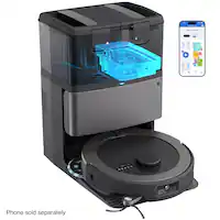 bObsweep - Maxim Combo Robotic Vacuum and Mop with 22,000 Pa Suction, Odor Filtering Auto-Wash & Auto-Empty All-in-one Dock - Titanium Black - Front_Zoom