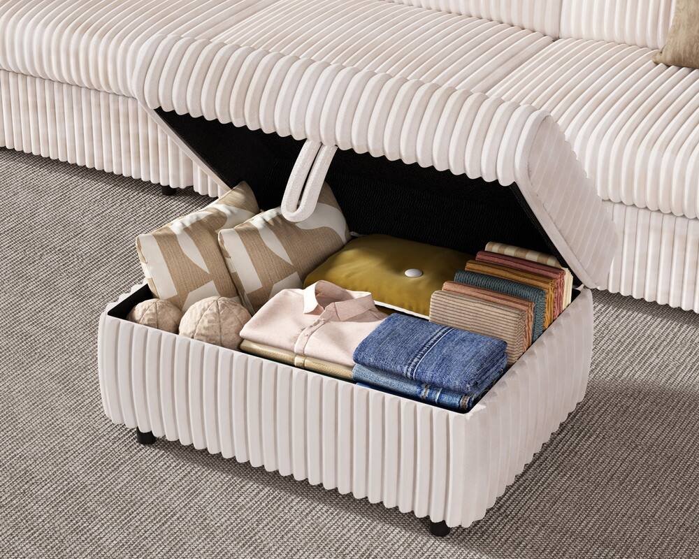 Alt View 8. Dyonery - 161.5" Extra Large Modular Sectional Sofa , Modern Oversized L Shaped Sectional Couch , Tool-Free Assembly - Beige.