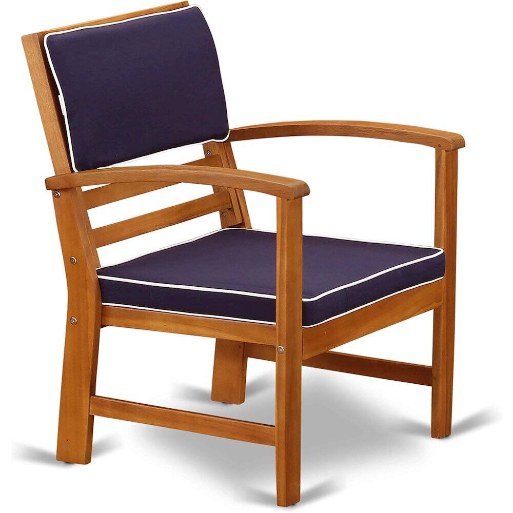 Back. East West Furniture - Wooden Patio Set Natural Oil - Brown.