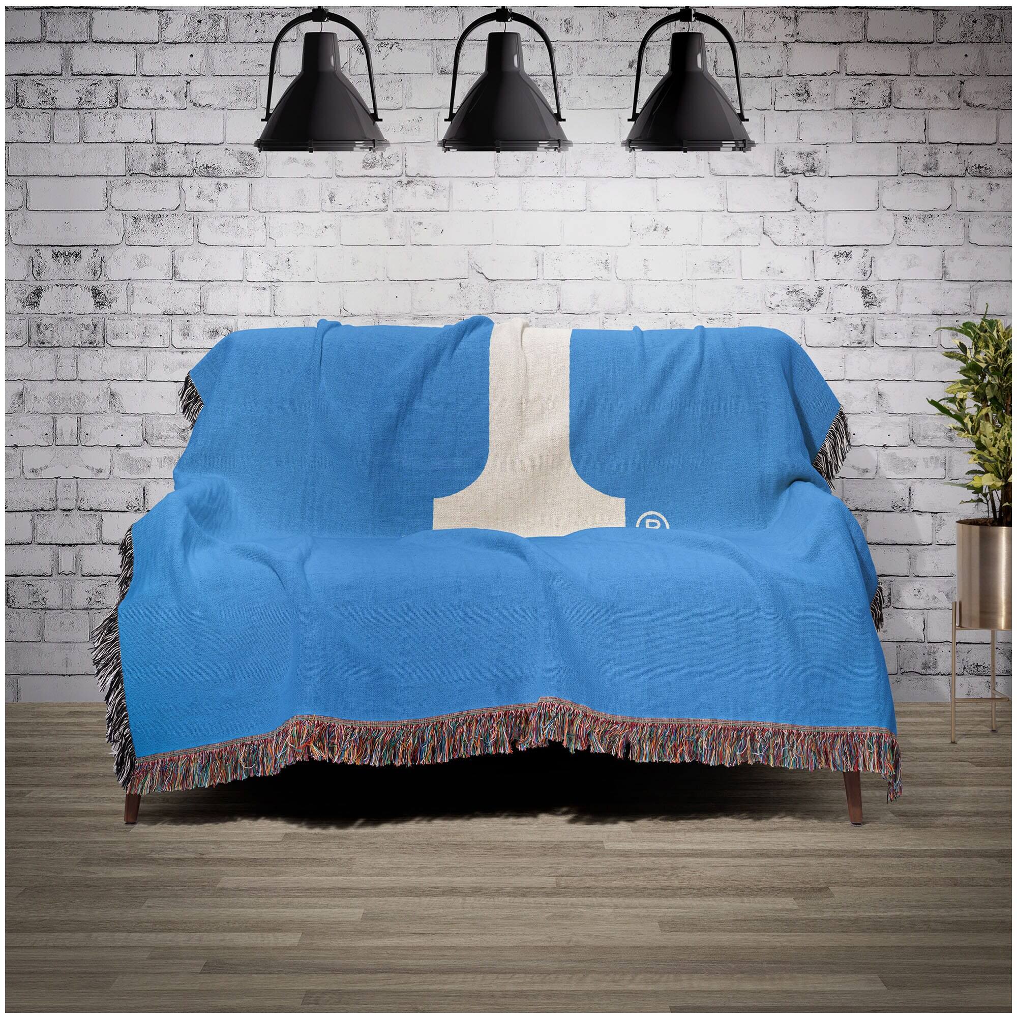 Alt View 1. Chad & Jake - Tennessee Volunteers Woven Blanket - Blue.