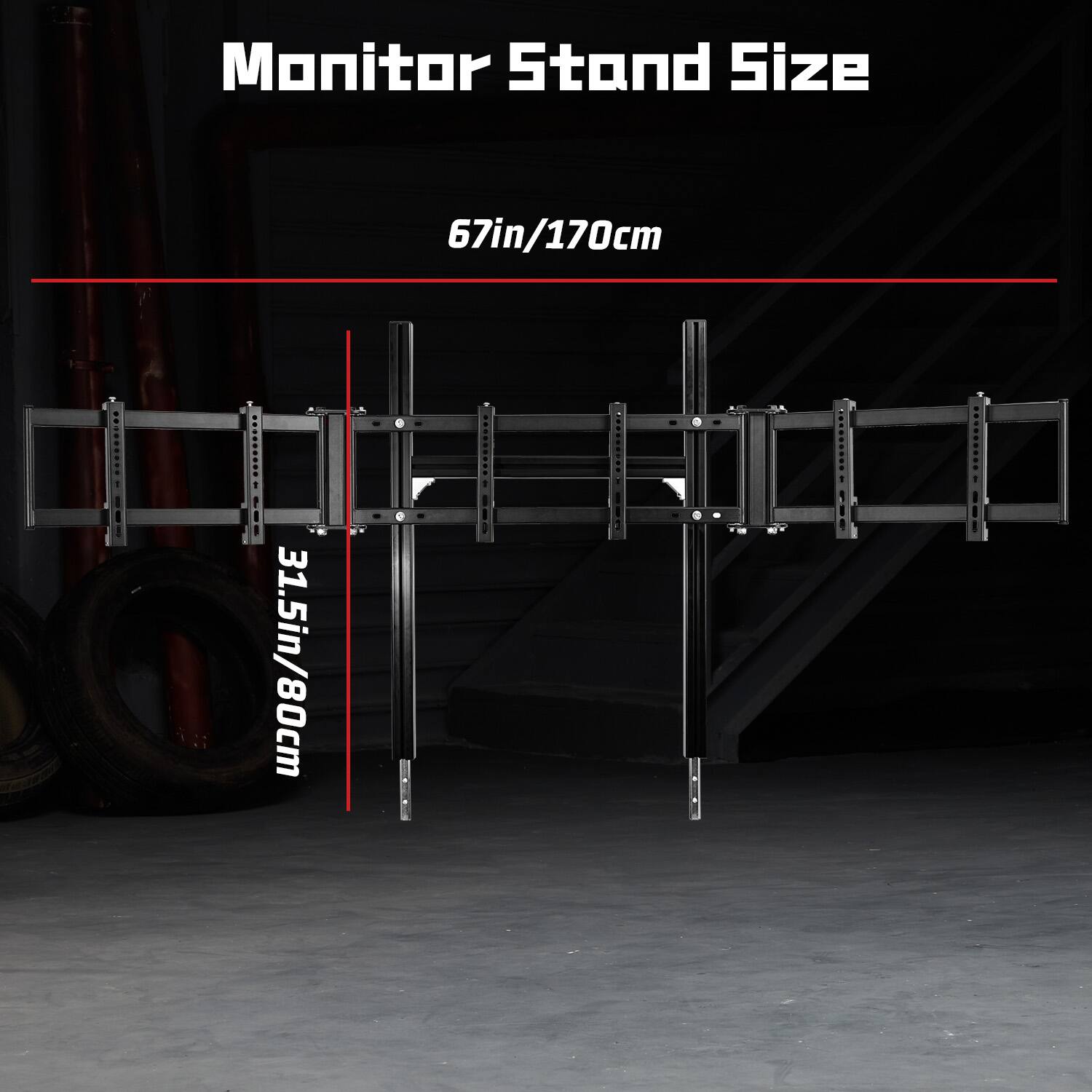 Monitor Stand Size  
31.5in/80cm  
67in/170cm