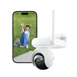 Reolink - Altas PT Ultra 4K 360° Pan & Tilt 500-Day Long Lasting Battery Camera with 10s Pre-recording Automatic Tracking - White