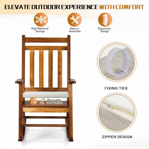 ELEVATE OUTDOOR EXPERIENCE WITH COMFORT

- High Rebound Sponge
- Easy to Assemble
- Ergonomic Design

FIXING TIES

Removable Seat Cushion

ZIPPER DESIGN