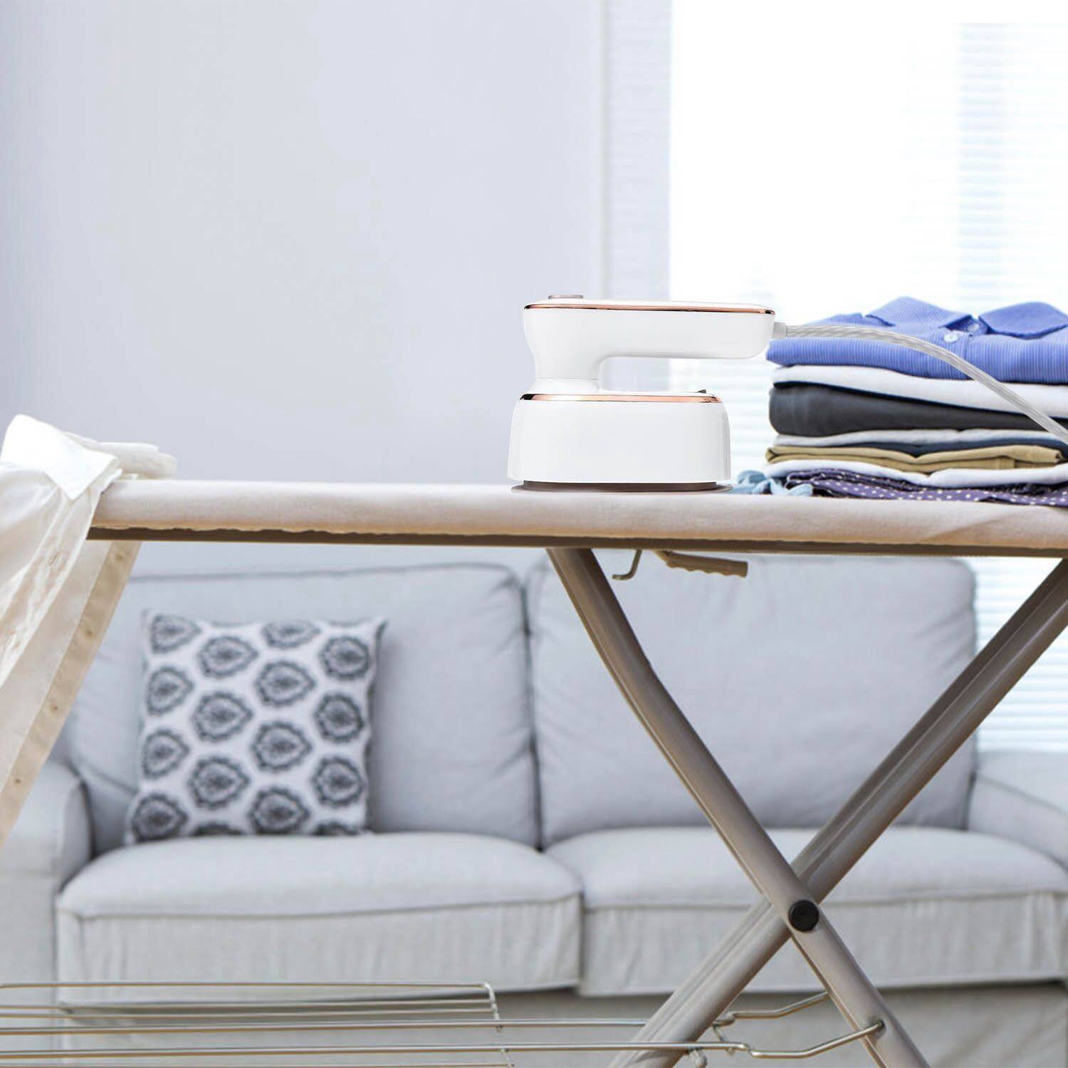 Alt View 5. Forest'nSky - 1000W Handheld Steamer with 180° Rotating Handle, 10s Heat Up, Wrinkle Remover for Home & Travel,White - White.