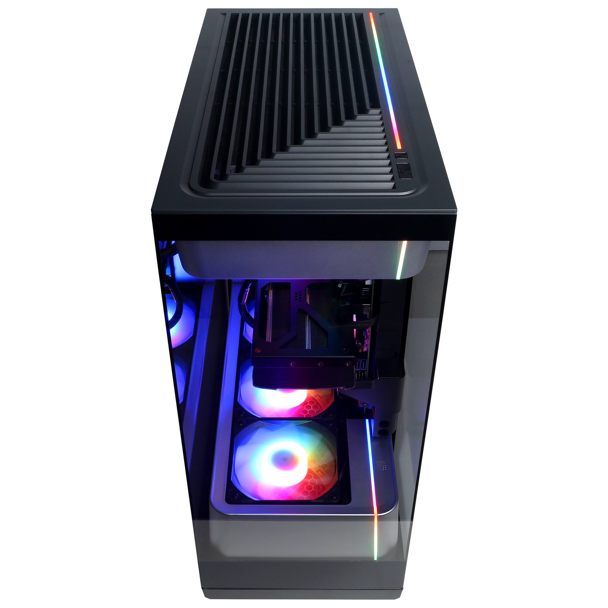 Alt View 2. CyberPowerPC - Gaming Desktop - AMD Ryzen 7 7800X3D - NVIDIA GeForce RTX 5070 Ti 16GB - 32GB DDR5 - 2TB PCIe 4.0 SSD - Black.