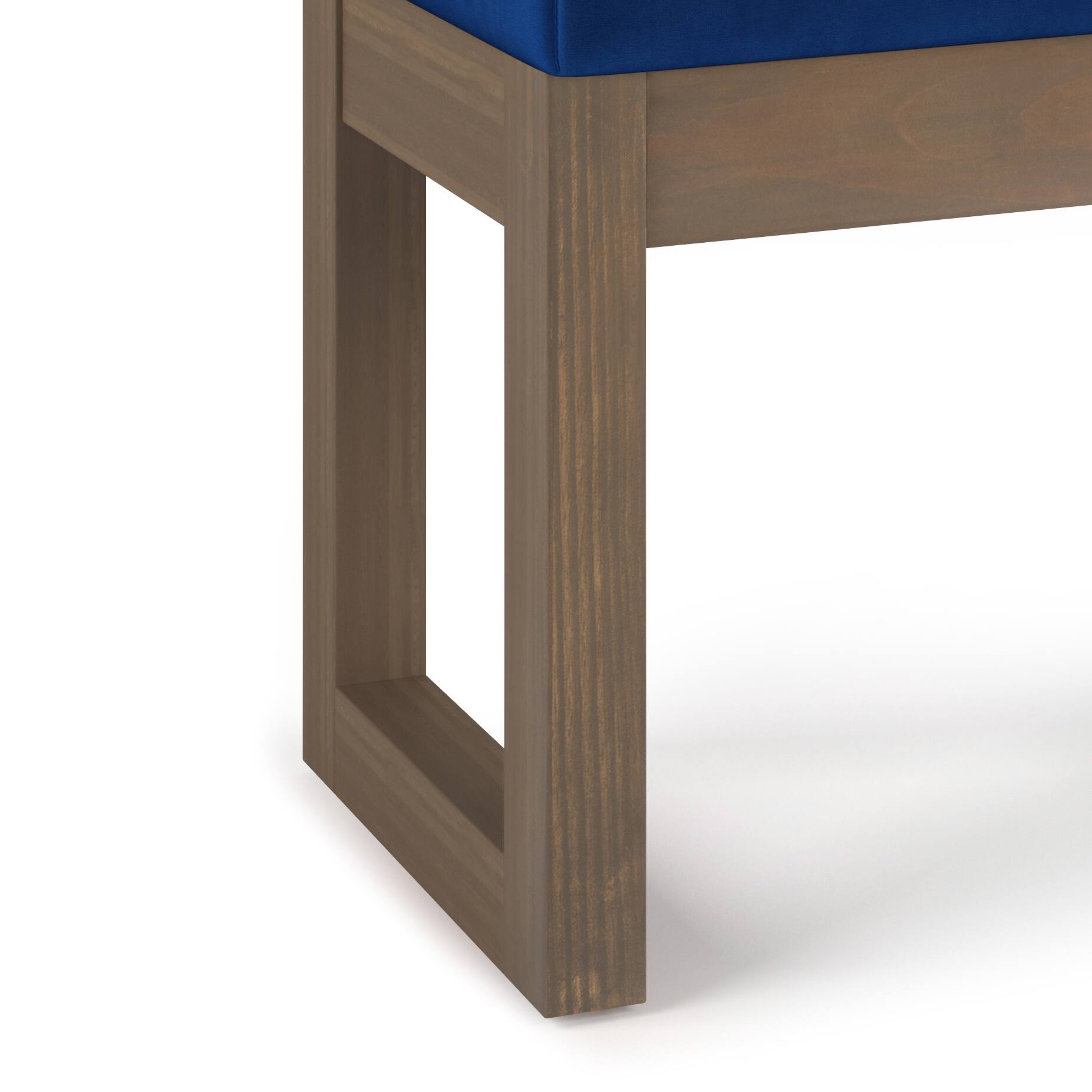 Alt View 13. Simpli Home - Milltown Footstool Small Ottoman Bench - Blue.