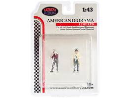 "Race Day" Two Diecast Figures Set 3 for 1/43 Scale Models by American Diorama - Multi