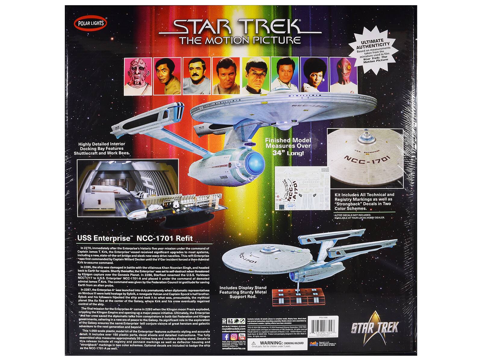 POLAR LIGHTS STAR TREK THE MOTION PICTURE ULTIMATE AUTHENTICITY measurements Baser miniature Frek Mntin Picture Highly Detailed Interior Docking Bay Features Shuttlecraft Work Bees. Finished Model Measures Over 34" Long! NCC-1701 Includes Technical and Registry Markings well "Strongback" Decals Two Color Schemes. ELANS VNAR USS Enterprise NCC-1701 Refit 2270 immediately Enterprise's Nistorio mission command Captain Enterprise" received significant upgrades noema including state-of-the-art bridge nacelles Enterprise commanded Captain Willand Decker than-Admiral rassuma command. damaged villainous Noonian Singh, headed mepains Simetiy ttormafes Enterprise estruct Pmatoned Kingon capae Geneais Planet. Starfeet enamad TurkBown U.S.8. Enterprise- placed command demoted command Federation Council gratitudeo saving probe Includes Display Stand Entergrise-A launched prematurelly diplomatic representatives Nimbus hostage Sybok, Vulcan Captain Spock