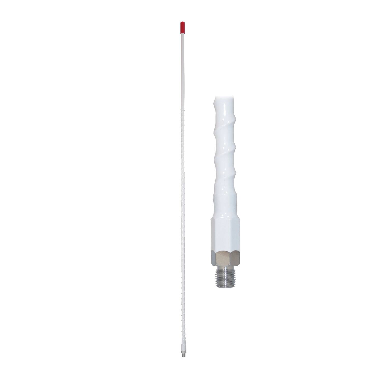 Front. Tram - Tram 3-W-HC 1,500-Watt 26-MHz to 29-MHz Fiberglass Whip CB AM/FM/SSB Antenna (3 Ft.; White) - White.