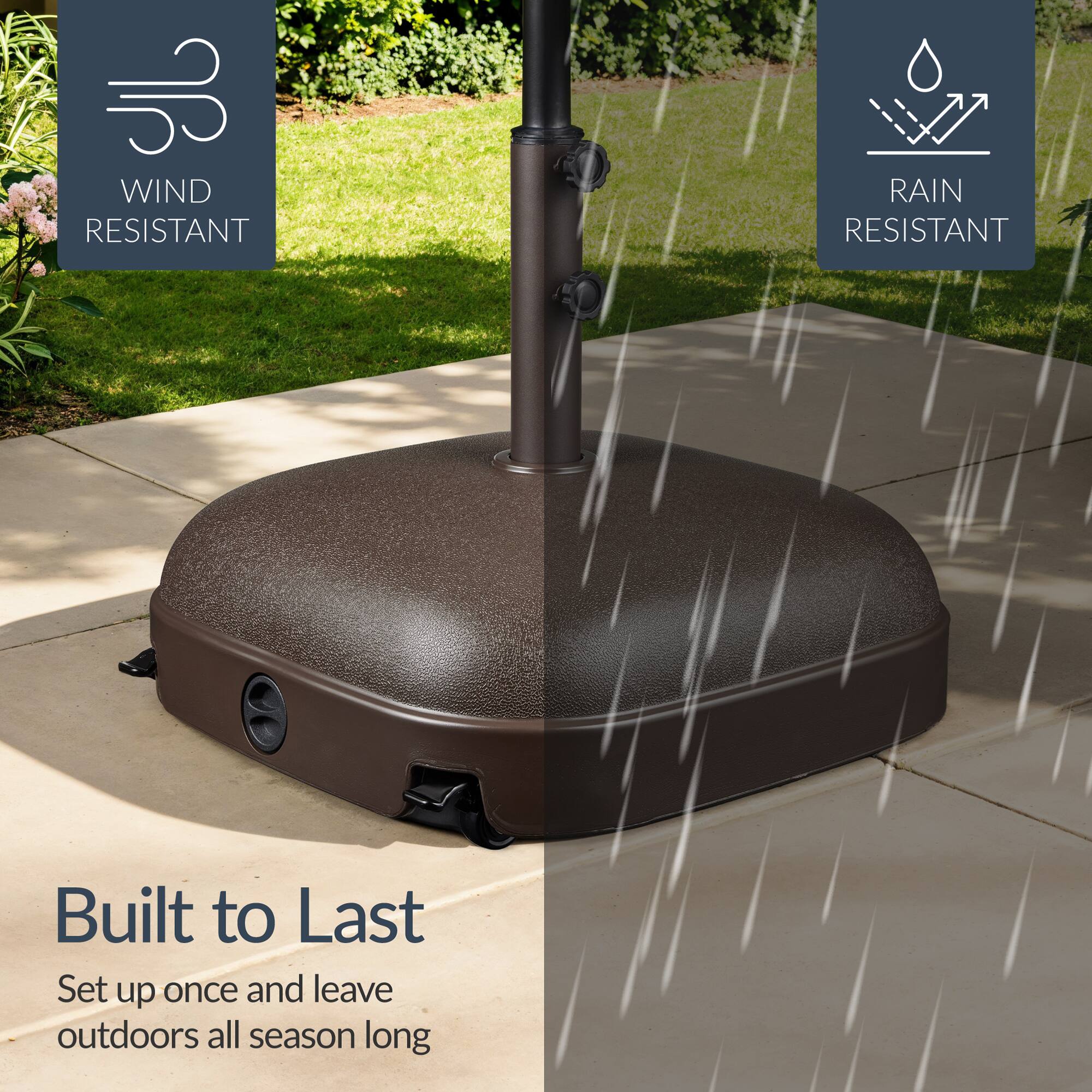 WIND RESISTANT  
RAIN RESISTANT  

Built to Last  
Set up once and leave outdoors all season long