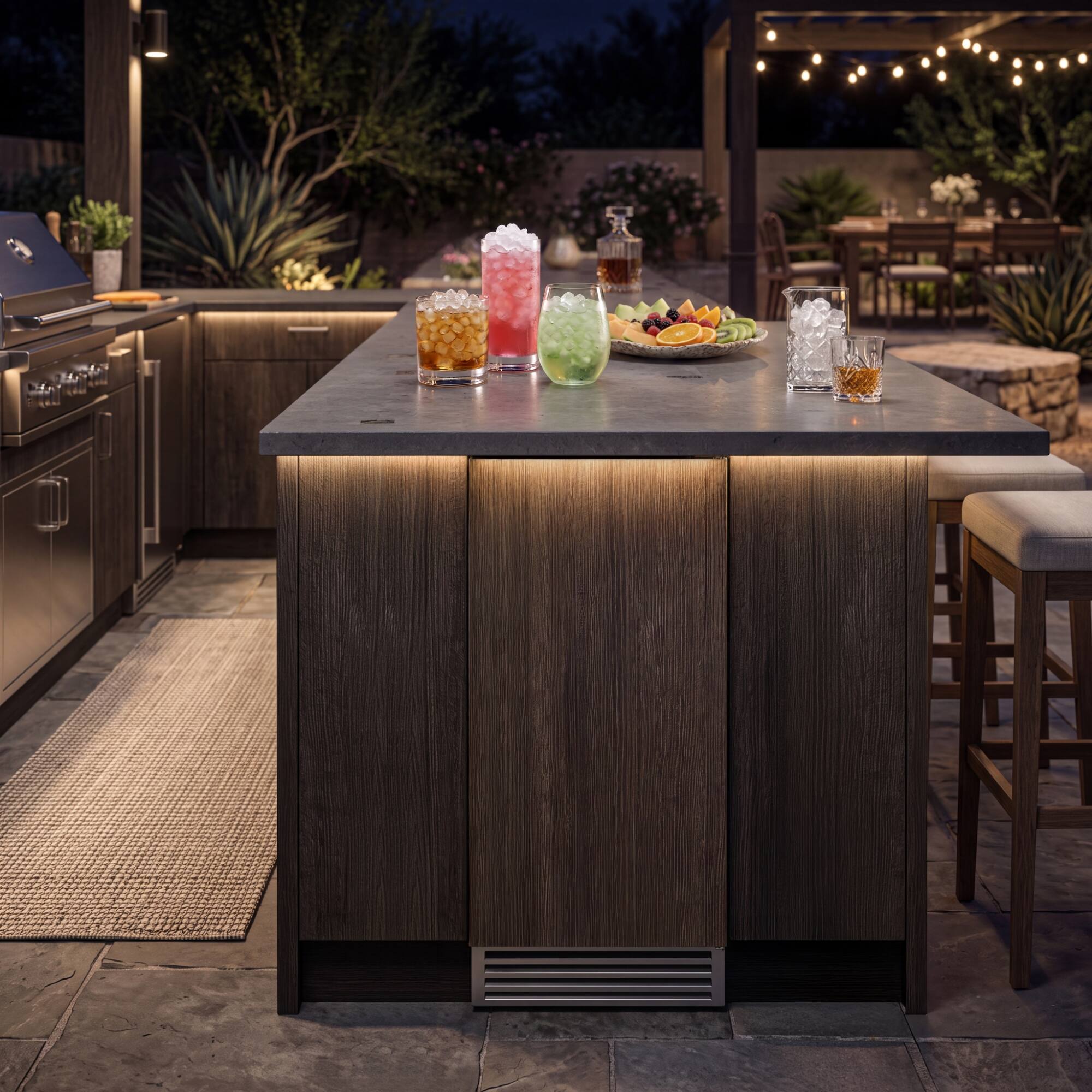 Alt View 10. Ca'Lefort - 15 Inch Panel Ready Built-In Nugget Ice Maker, 33 Lbs Ice Storage, Under Counter Ice Machine (Panel Not Included) - Stainless Steel.