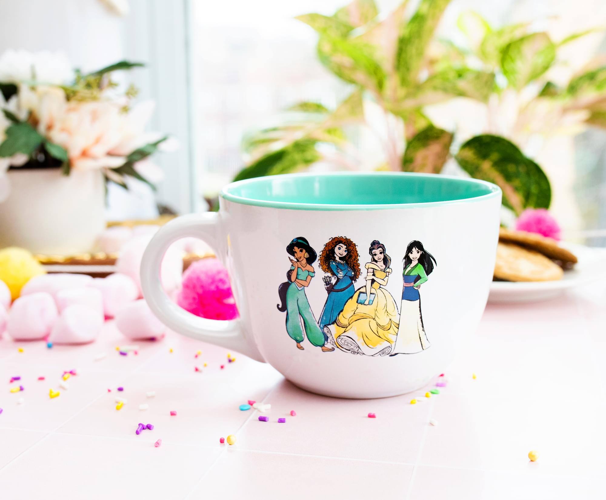 Alt View 10. Disney - Disney Princess Royal Gathering Ceramic Soup Mug | Holds 24 Ounces - White.