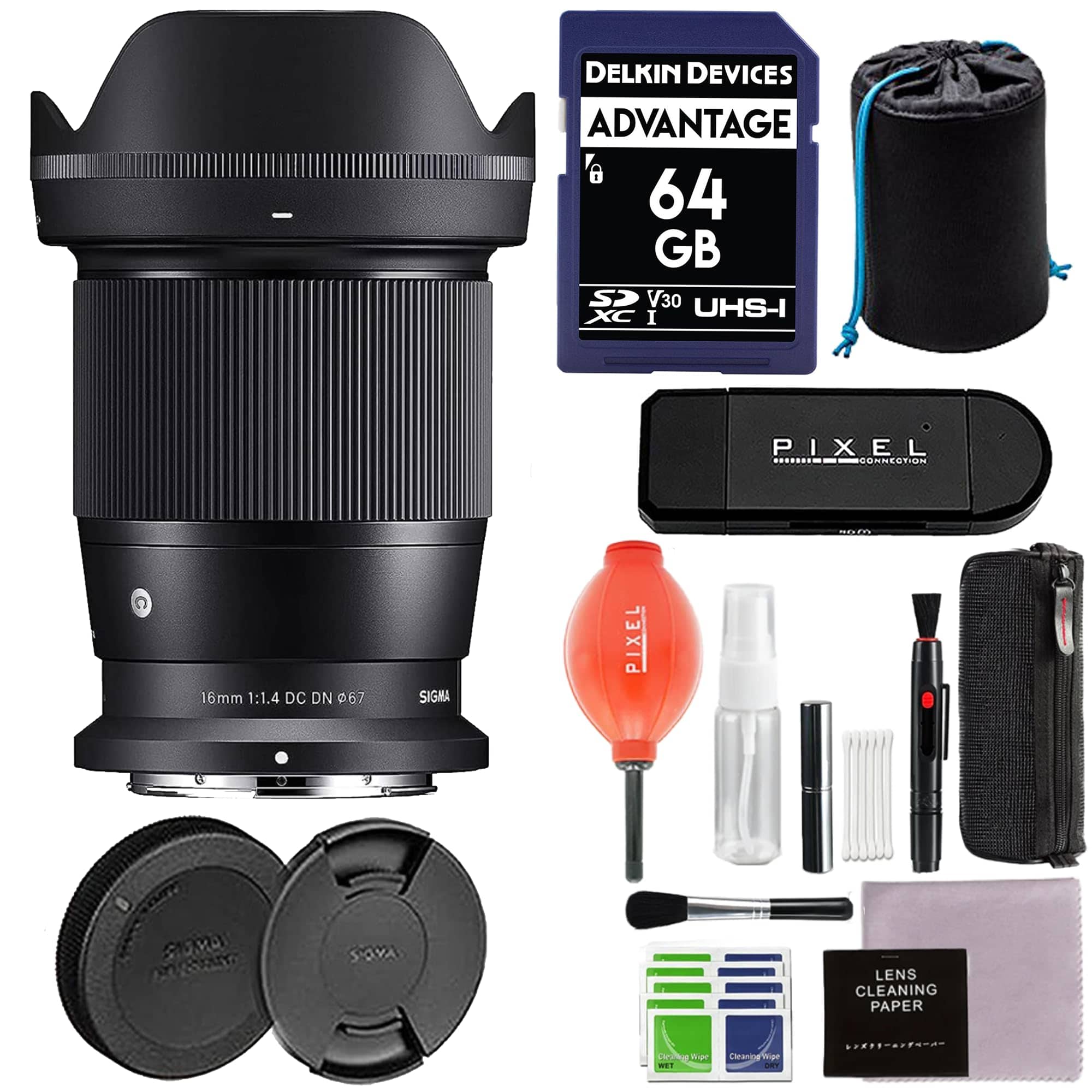 16mm f/1.4 DC DN Contemporary Lens for Nikon Z Mount w/ Advanced Accessory Bundle | 402973 | Sigma 16mm f/1.4 Lens - Black