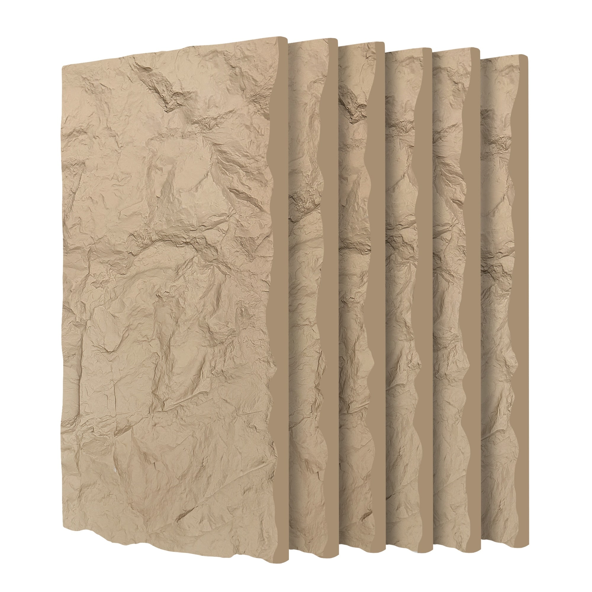 Boyel Living - 6-Pack 23.62-in x 47.24-in 3D Faux Stone Polyurethane Wall Panel - Natural price history on PriceWatchPro