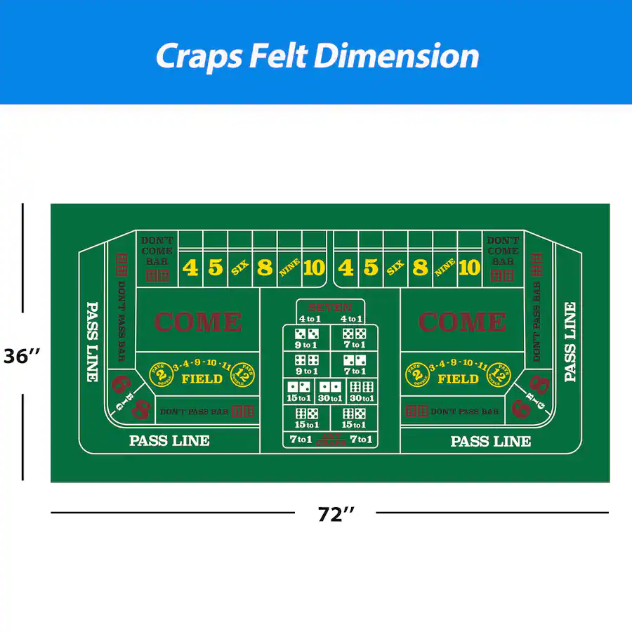 Craps Blue Layout GSE Games & Sports Expert 36