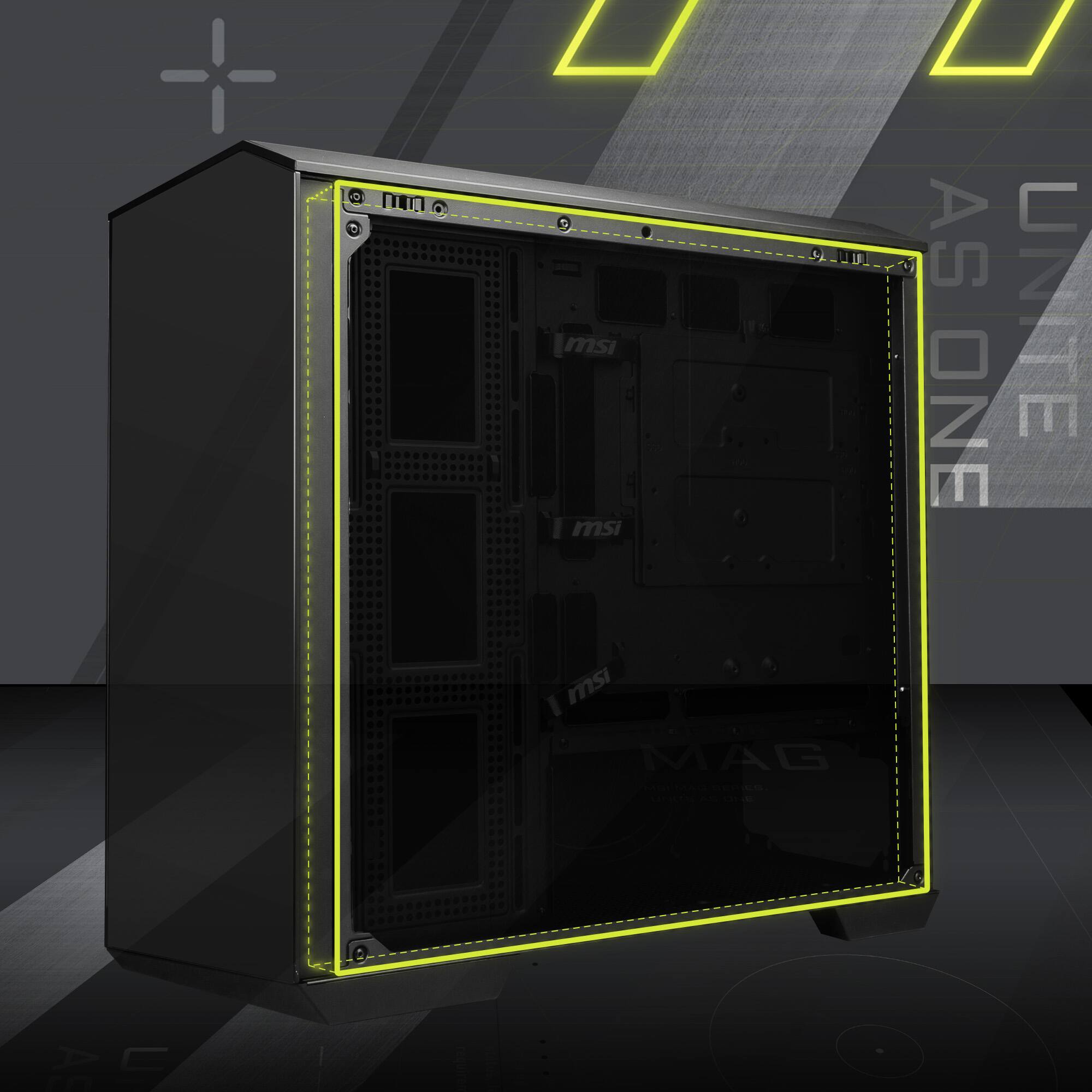 The text on the image reads "U L C NT LU AS msi T ONE UNITE msi MAG". The correct grouping and correction would be: "U L C NT LU AS msi T ONE UNITE msi MAG".