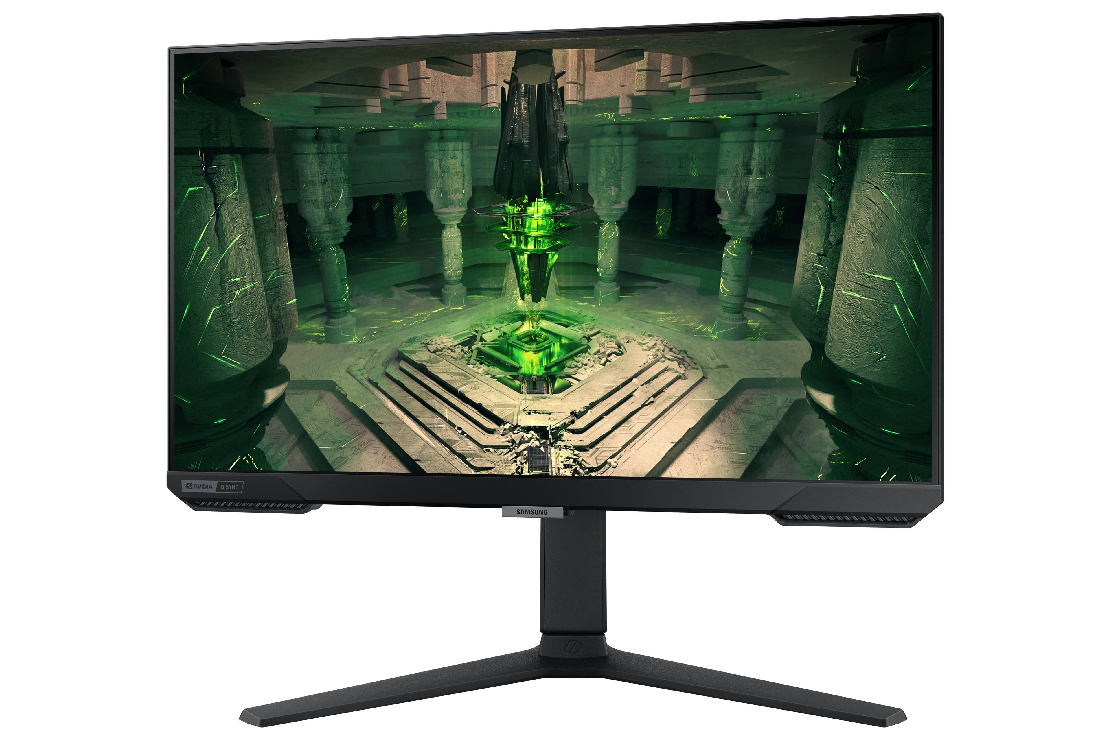 Alt View 24. Samsung - 25" Odyssey G40B FHD IPS 240Hz 1ms G-Sync Gaming Monitor - Black.