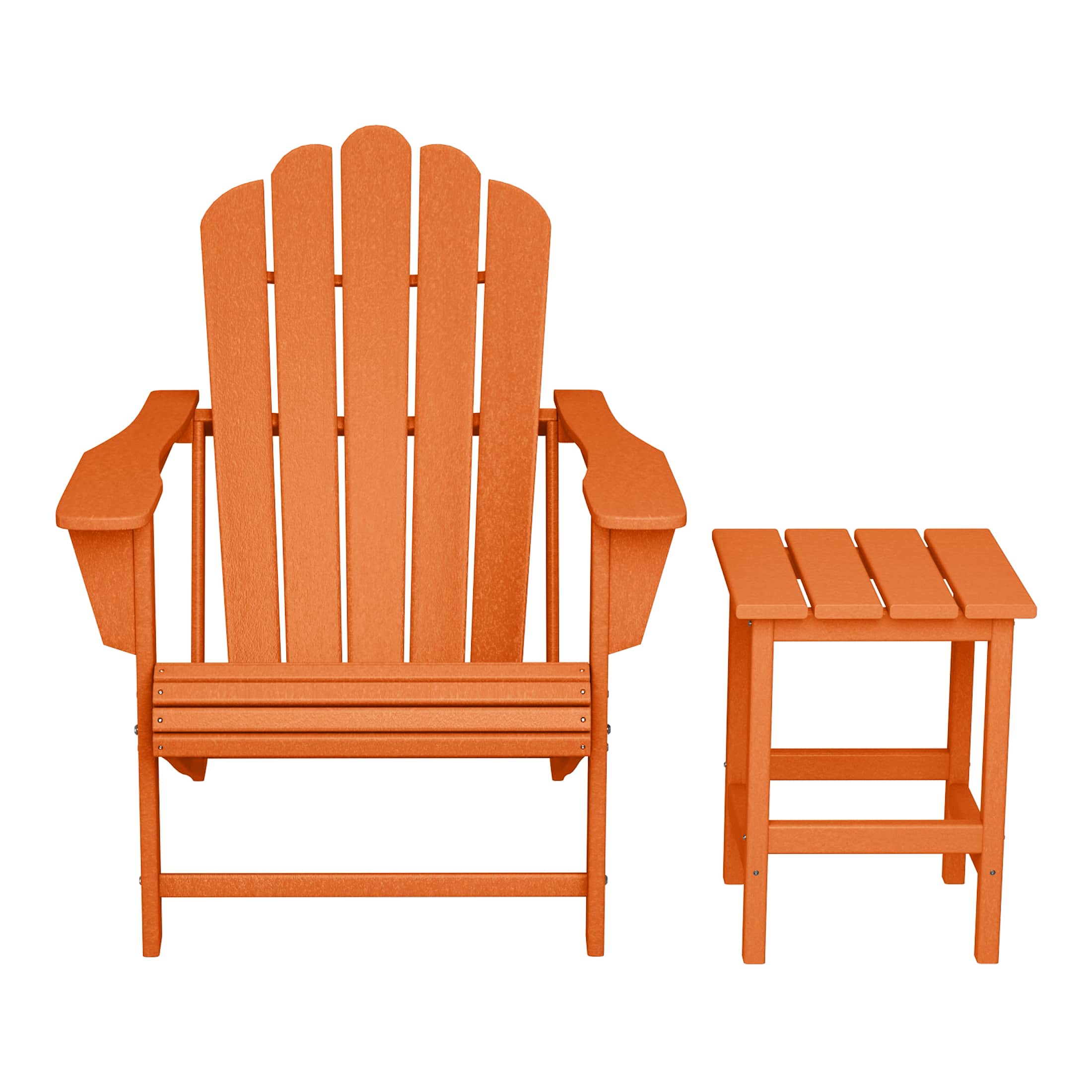 WestinTrends - Highland Outdoor Patio HDPE Adirondack Chair With Cup Holder and Table Set - Orange price history on PriceWatchPro