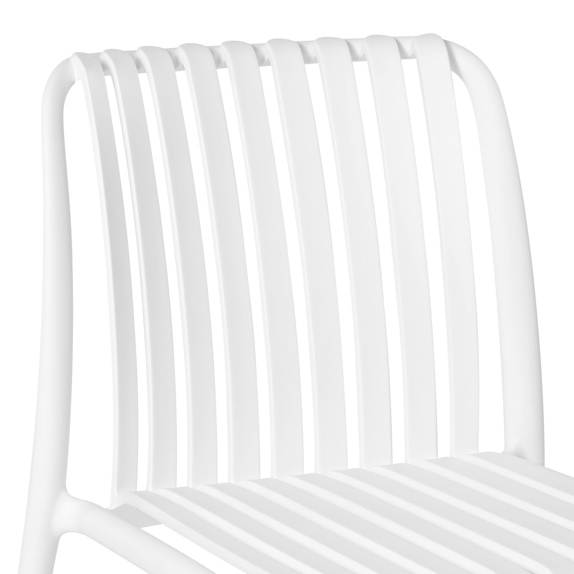 Alt View 3. WestinTrends - WestinTrends Playa 7-Piece Outdoor Patio Dining Table Set With Stackable Patio Chairs - White.