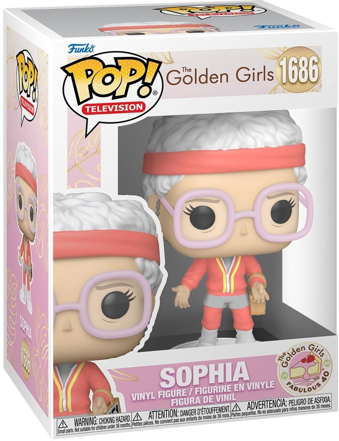 Funko Pop! The Golden Girls Television Sophia Vinyl Figure / Figurine En Vinyle 19 Fabulous 40 Figure / Figurine En Vinyl Figura De Vinil De Asfixia. Advertencia: Peligro De Asfixia. Attention: Danger D'Etouffement. Partes pequeas. No es adecuado para niños menores de 36 meses. Choking Hazard. Small parts. Not suitable for children under 36 months. Petites pièces. Ne convient pas aux enfants de moins de 36 mois.