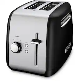 KitchenAid - 2-Slice Toaster with Illuminated Button - Onyx Black