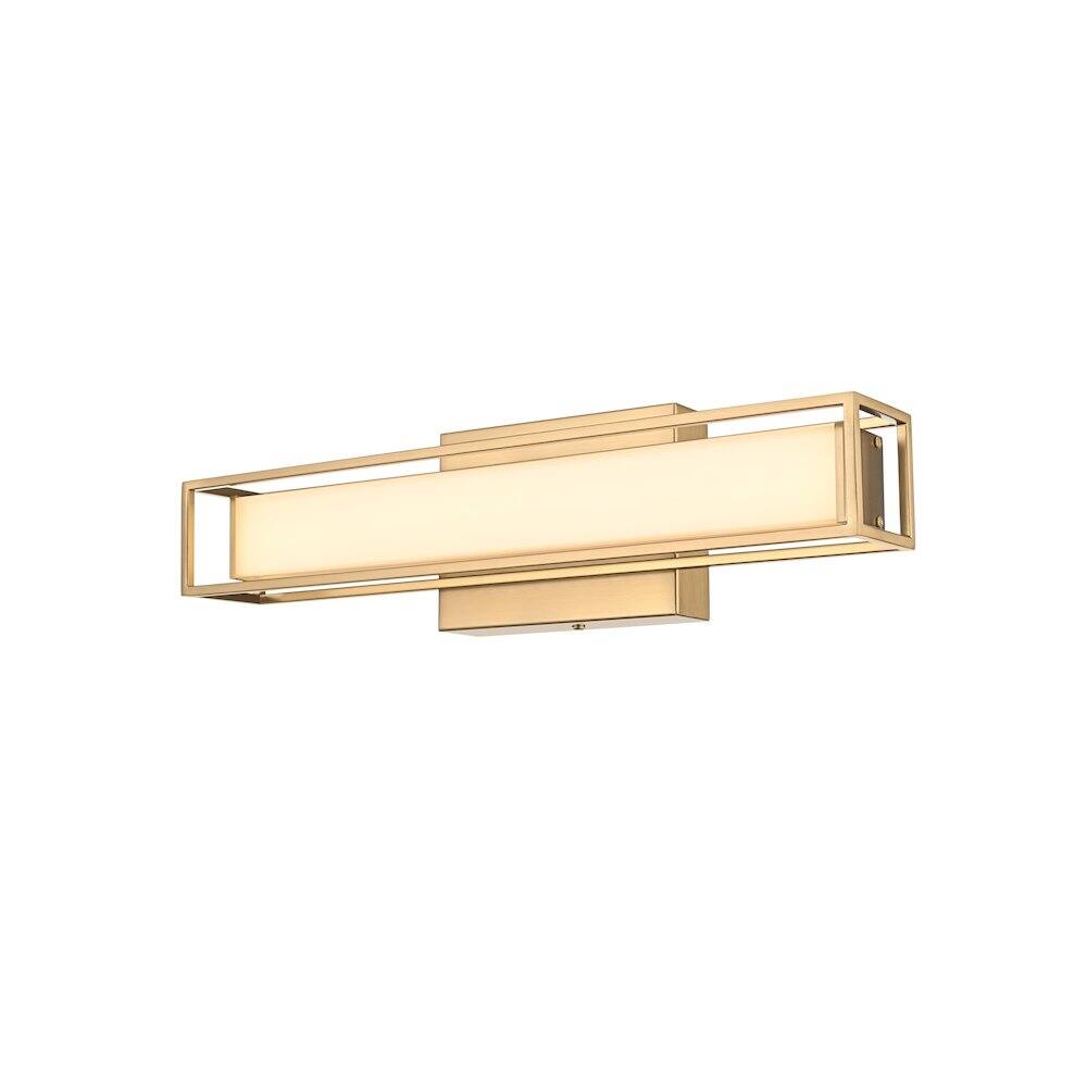 Left. Living District - Aden 16 Inch Led Wall Sconce In Satin Gold - Satin Gold.