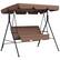 Front. Outsunny - Outdoor Patio Swing Chair w/ Cushion, Steel Frame Stand, Adjustable Tilt Canopy for Patio, Garden.