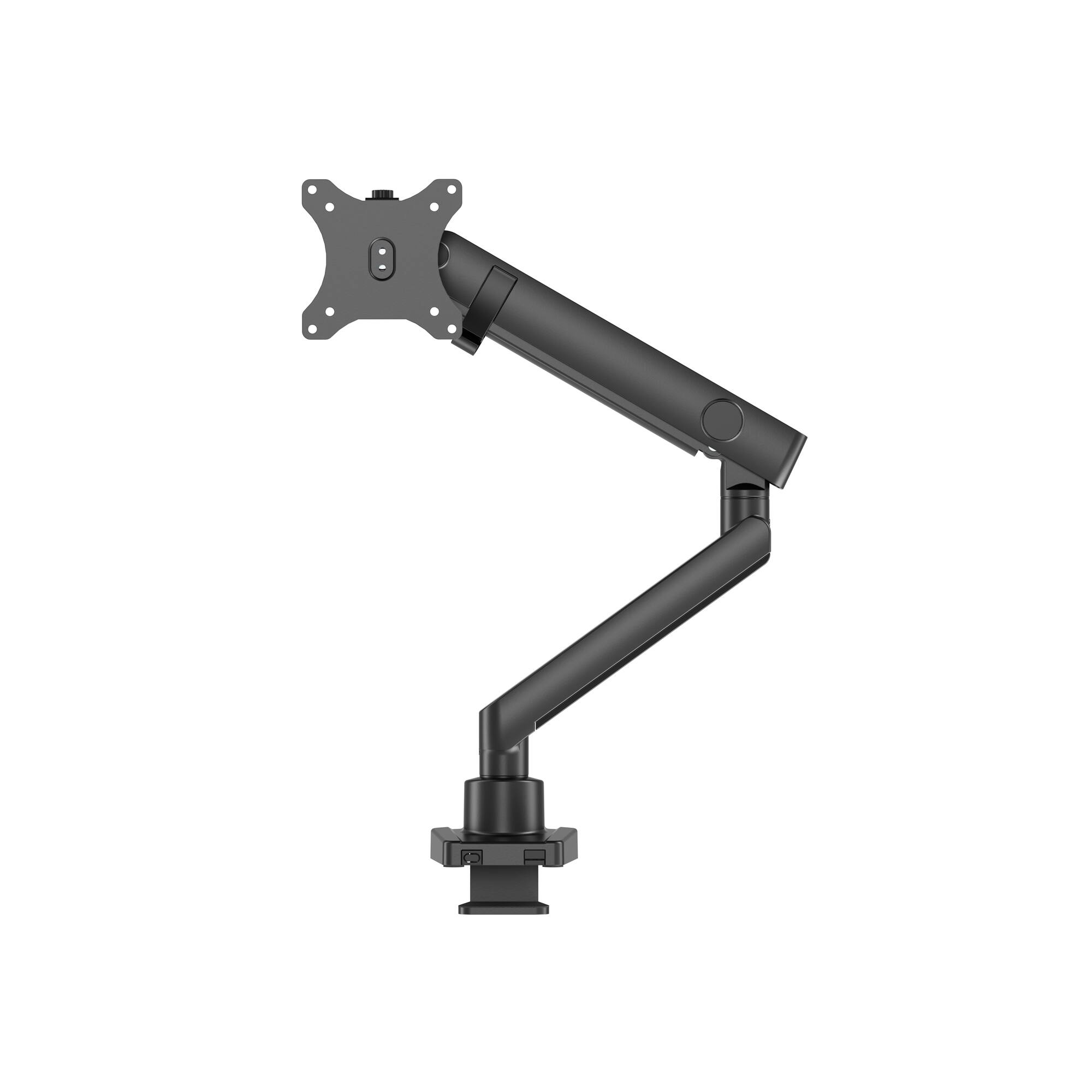 Left. Amer Mounts - Amer Mounts Single Articulating Heavy Duty Spring Monitor Arm for 40" Monitors 26.4 lbs Max Weight Support - HYDRA1B - Black.