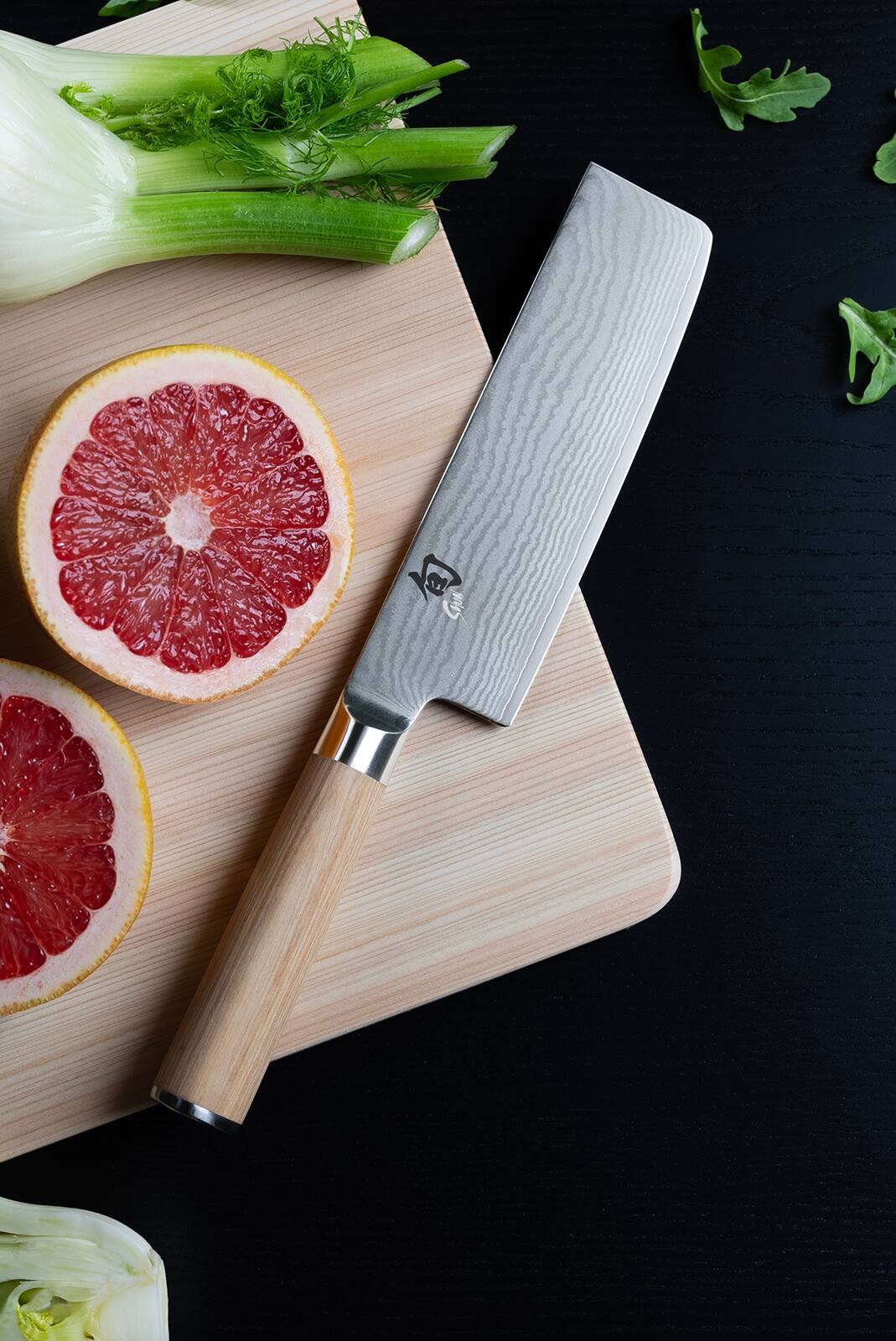 Alt View 5. Shun - Classic Blonde 6.5 Inch Nakiri Knife - Silver.