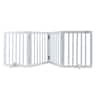 VEVOR - Freestanding Pet Barrier, 24" Height x 80.3" Width, 4-Panel Folding Dog Gate, Expandable and Quiet Foot-Supported