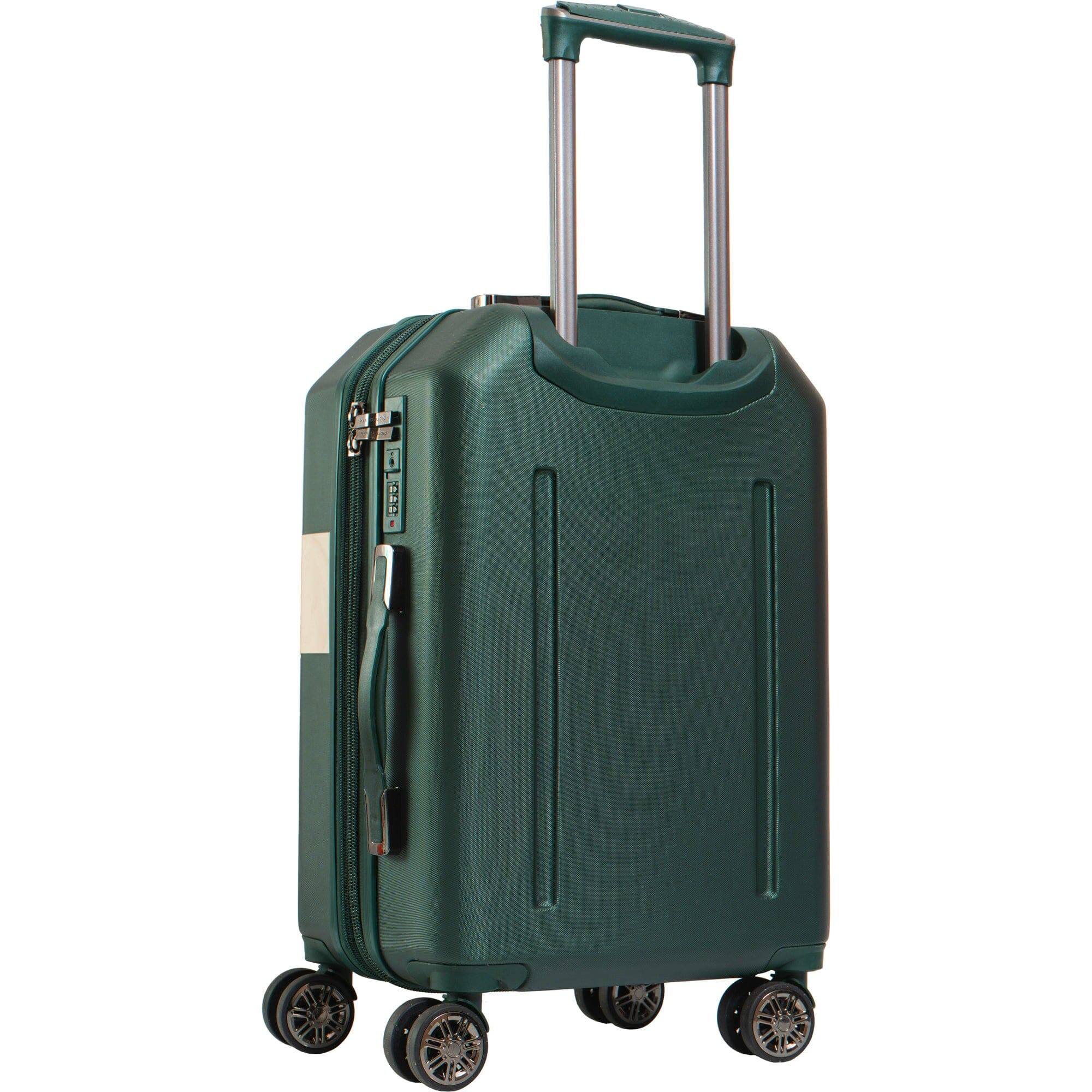 Max Studio ABS Hard Side 3 Piece Hexagon Luggage Set 243 EMERALD
