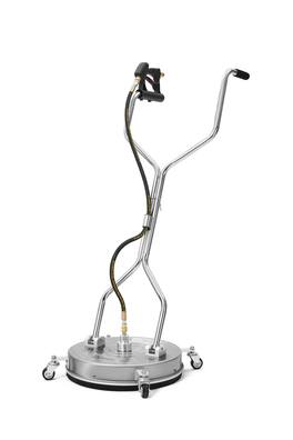 Dapper Supply - 24 in Stainless Steel Surface Cleaner with Wheels and Handles for Driveways, Patios & Decks - Silver