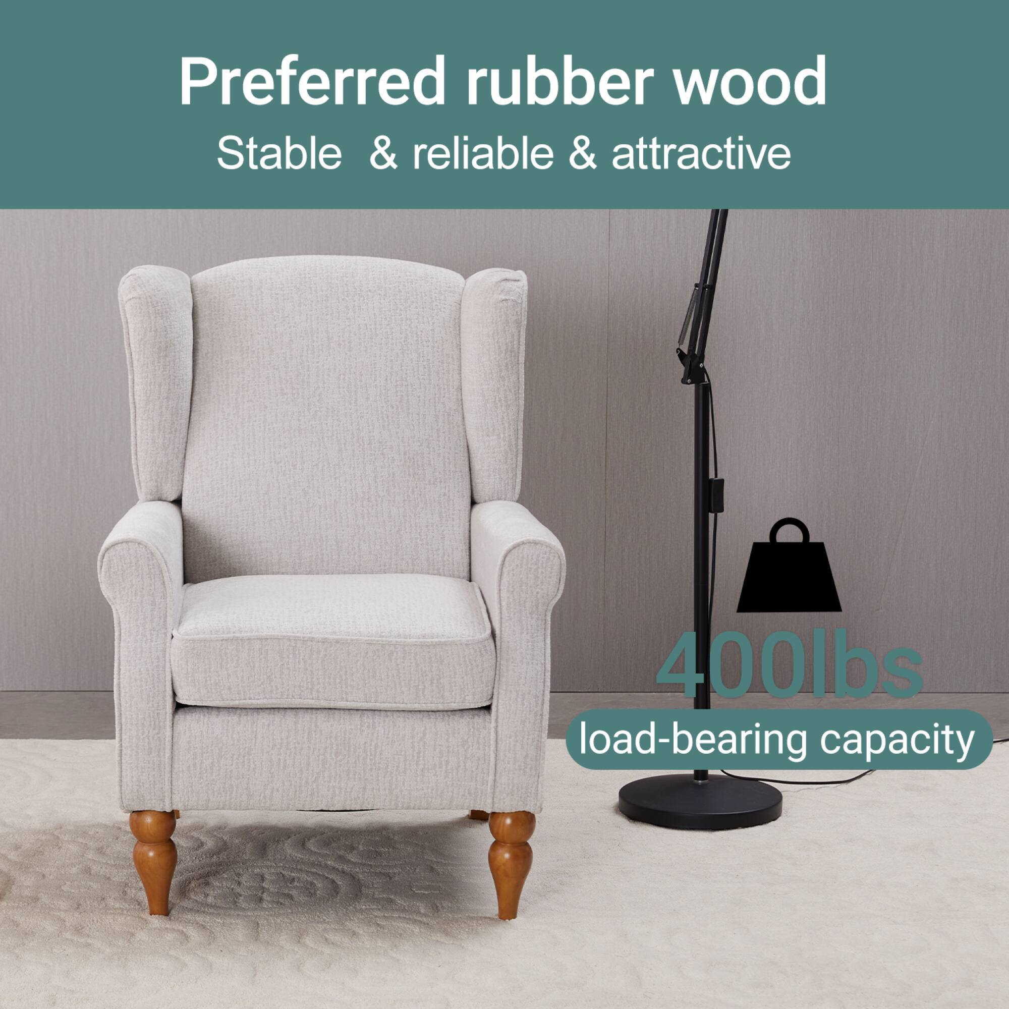 Preferred rubber wood  
Stable & reliable & attractive  
400lbs load-bearing capacity