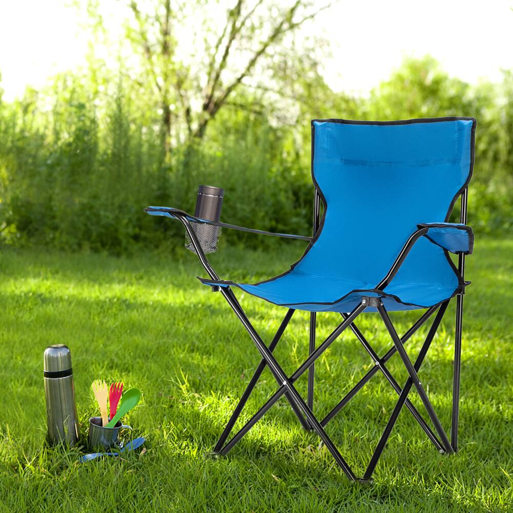 Alt View 10. Winado - 1PC Folding Camping Chair, Portable Durable Armrest Chair with Cup Holder, Carry Bag for Outdoor Camping Picnic Fishing - Blue.
