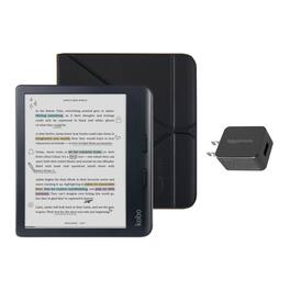 Kobo - Libra Colour eReader (Black) with and AC Bundle - 2024 - Black SleepCover