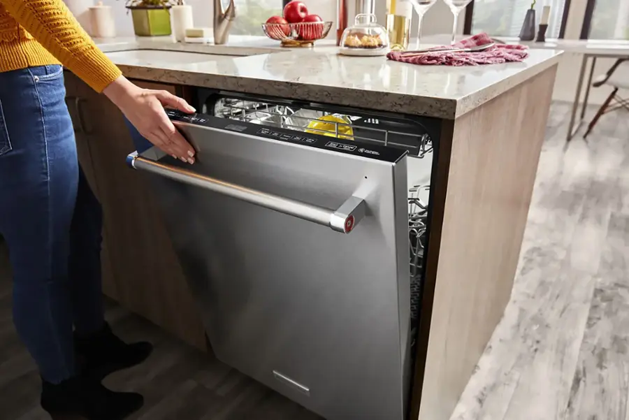 Alt View 27. KitchenAid - 24" Top Control Built-In Stainless Steel Tub Dishwasher with 3rd Rack, FreeFlex and LED Interior Lighting, 44 dBA - Stainless Steel.