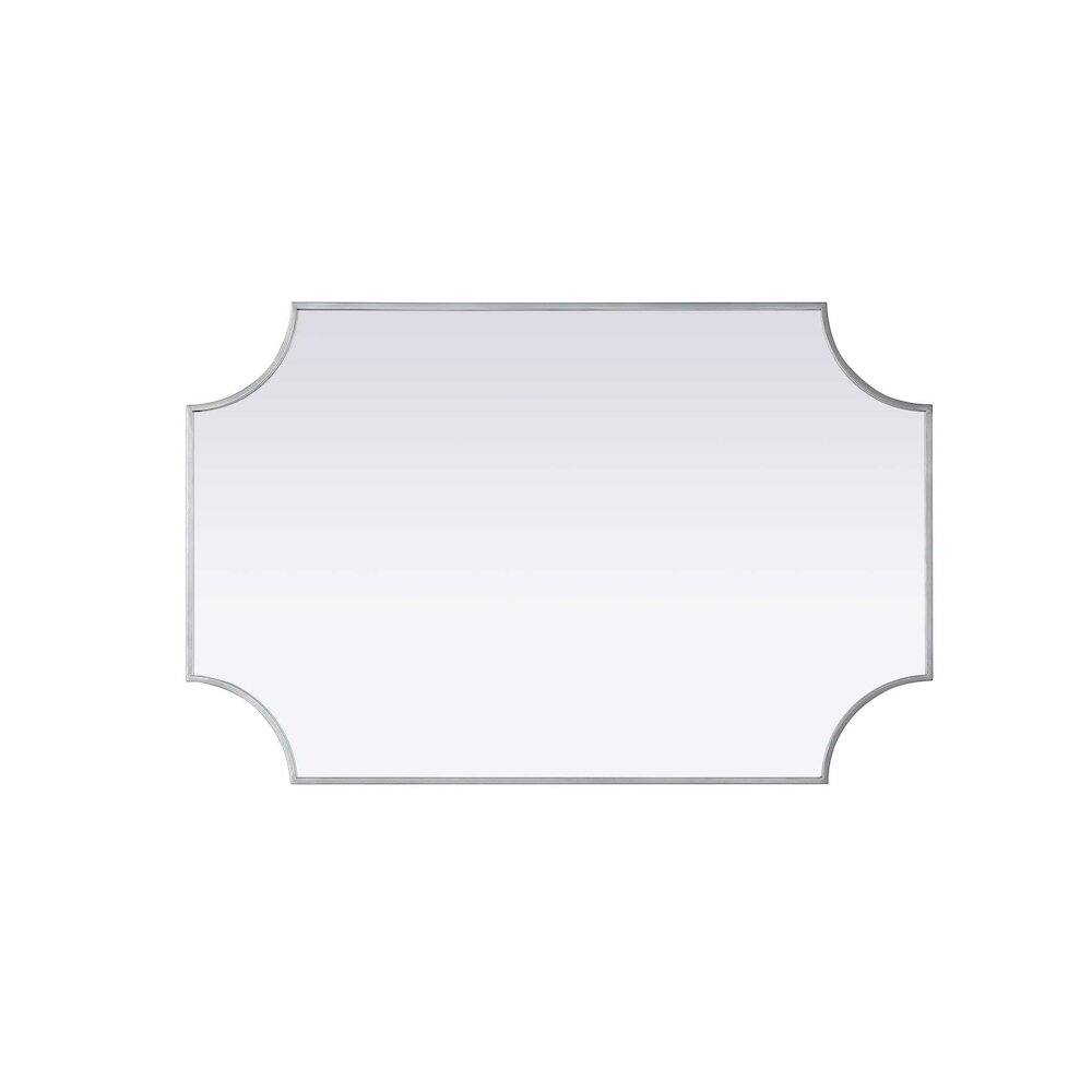 Alt View 2. Elegant Kitchen and Bath - Notched Metal Mirror 27x42 inch in Silver - Silver.