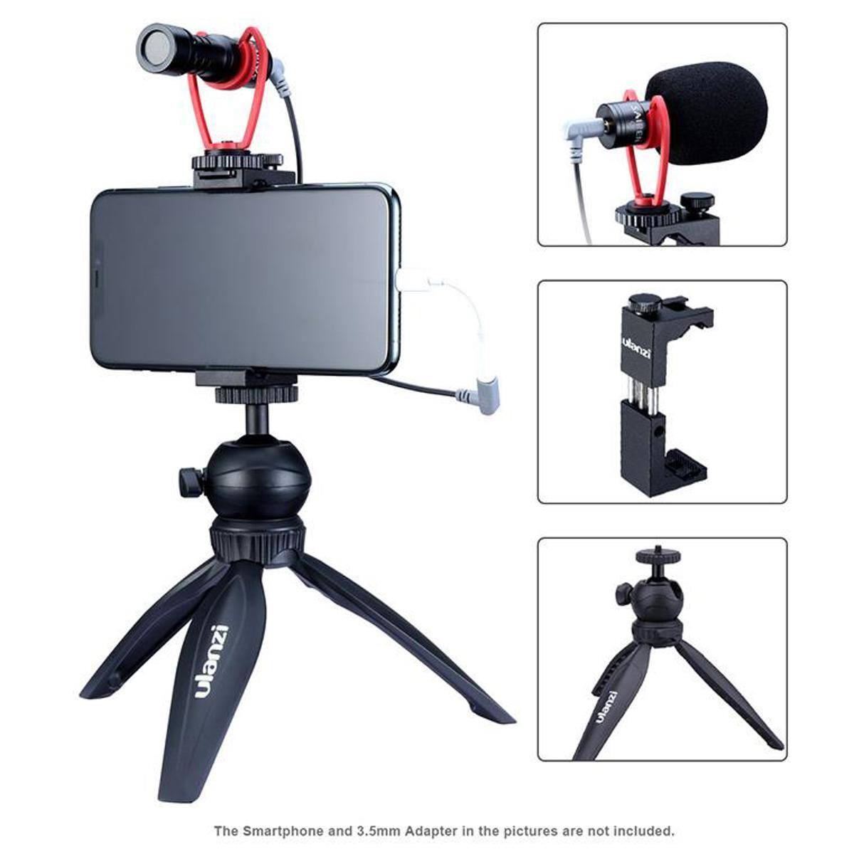 The Smartphone and 3.5mm Adapter in the pictures are not included.