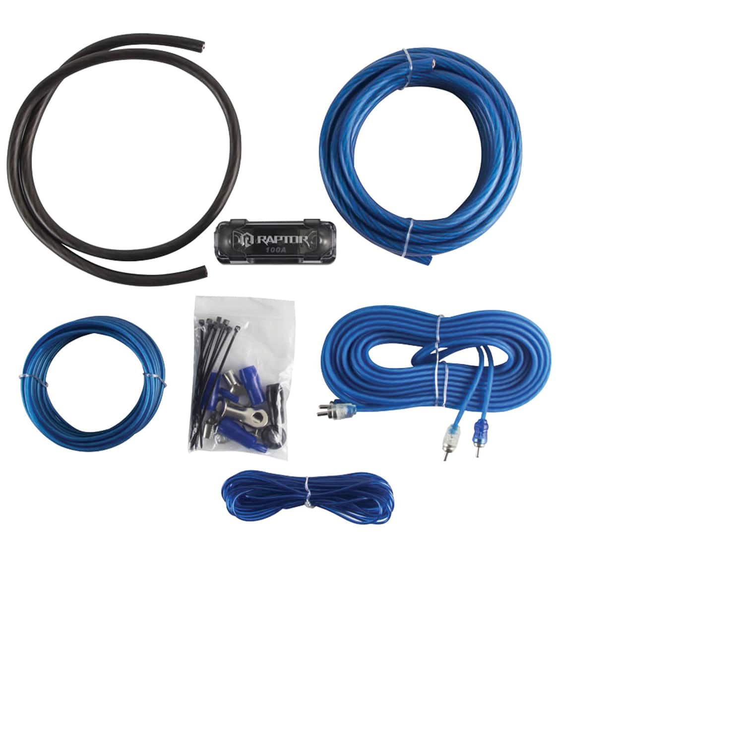 RAPTOR - R2ak4 Bulk Series R2 4-gauge Amp Installation Kit - Multicolored