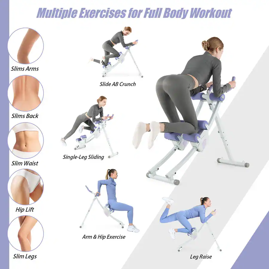 Costway Ab Machine Foldable Core Abdominal Workout Trainer