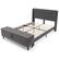 Alt View 8. Gymax - Gymax Full Upholstered Platform Bed Frame w/ Storage Ottoman Slats Support Grey - Grey.